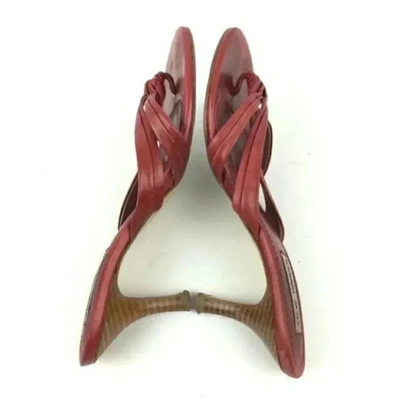 Steve Madden Heels Size 6.5 Kisses Red Leather - Picture 4 of 8
